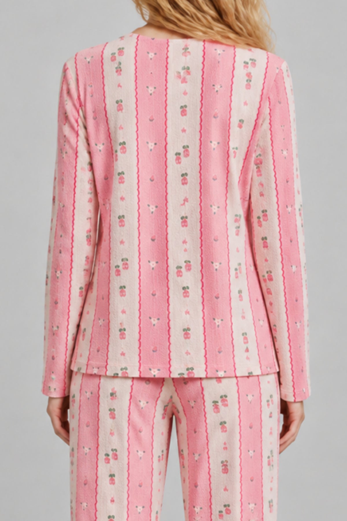 Kadın Bol Paça Relaxed Pembe Pijama Takımı 4692