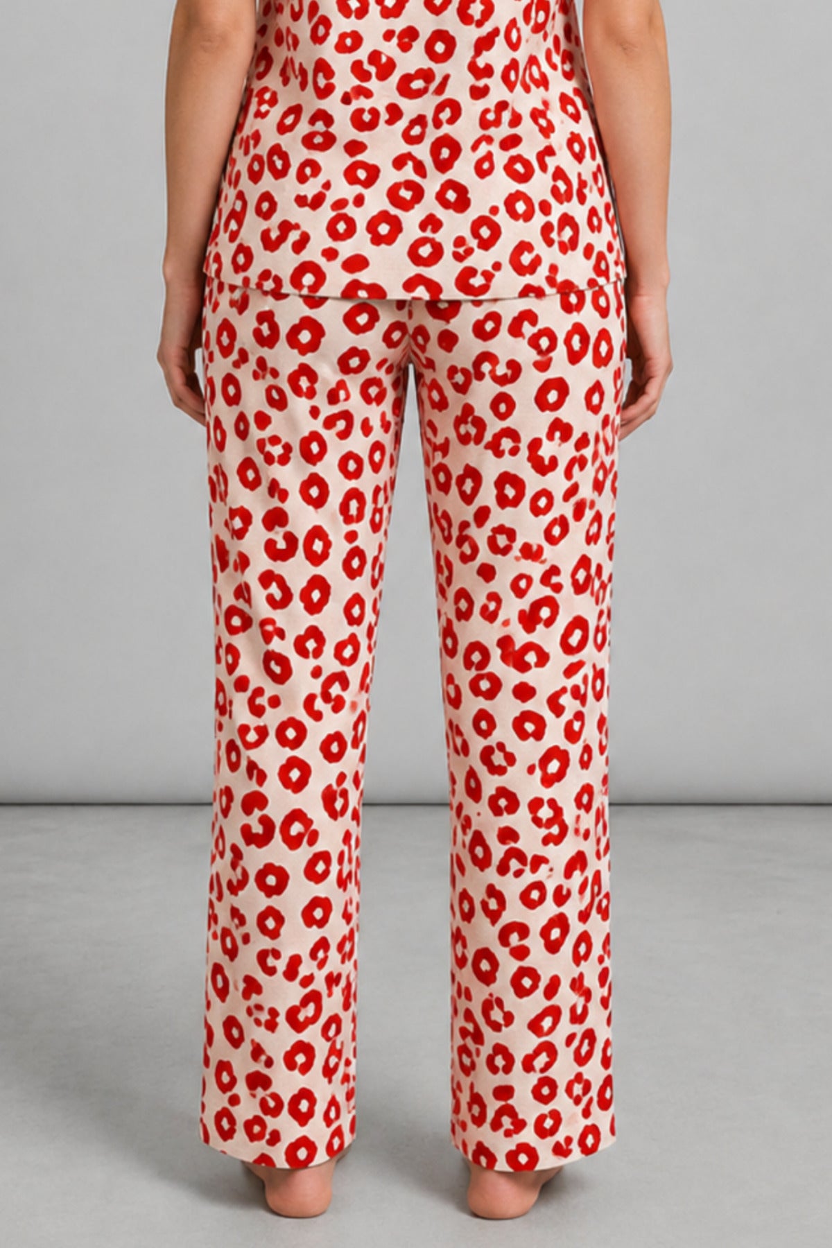 Kadın Kısa Kol Comfort Kırmızı Pijama Takımı 4725
