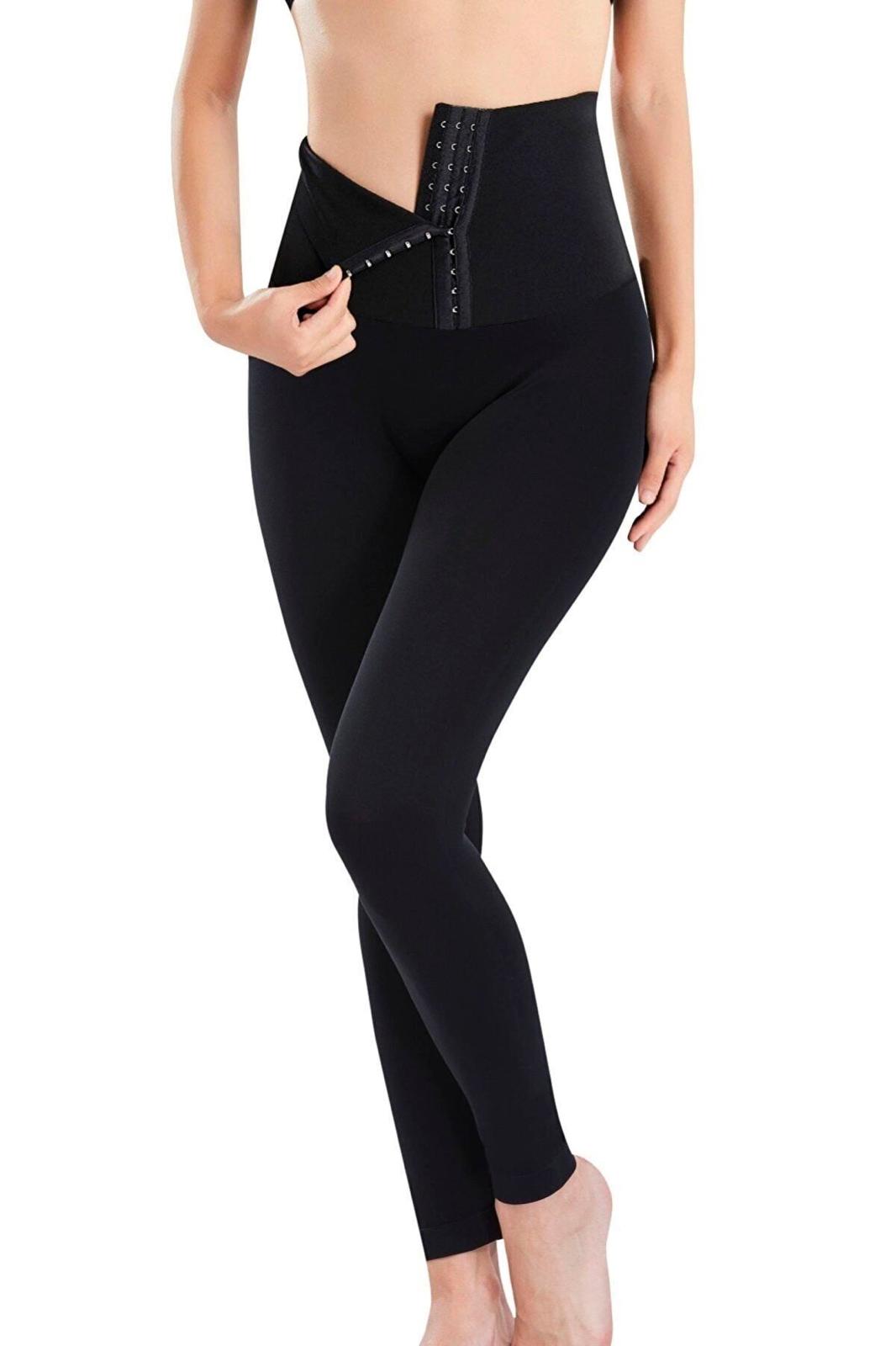 Agraflı Korse Tayt – Yüksek Bel & Toparlayıcı Şekillendirici