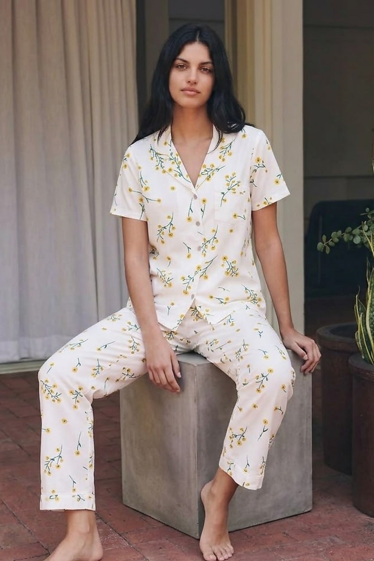 Viskon Karışım Homewear Çok Renkli Pijama Takımı