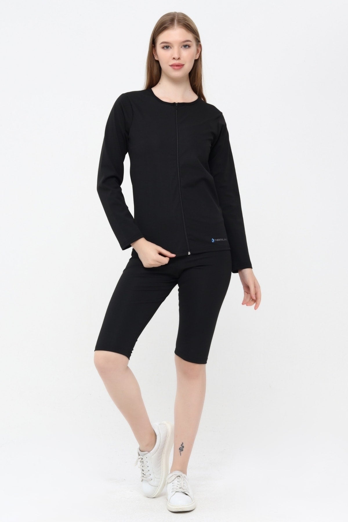 Sauna Fermuarlı Uzunkol Ve Premium Sauna Agraflı Şort Takım 2019