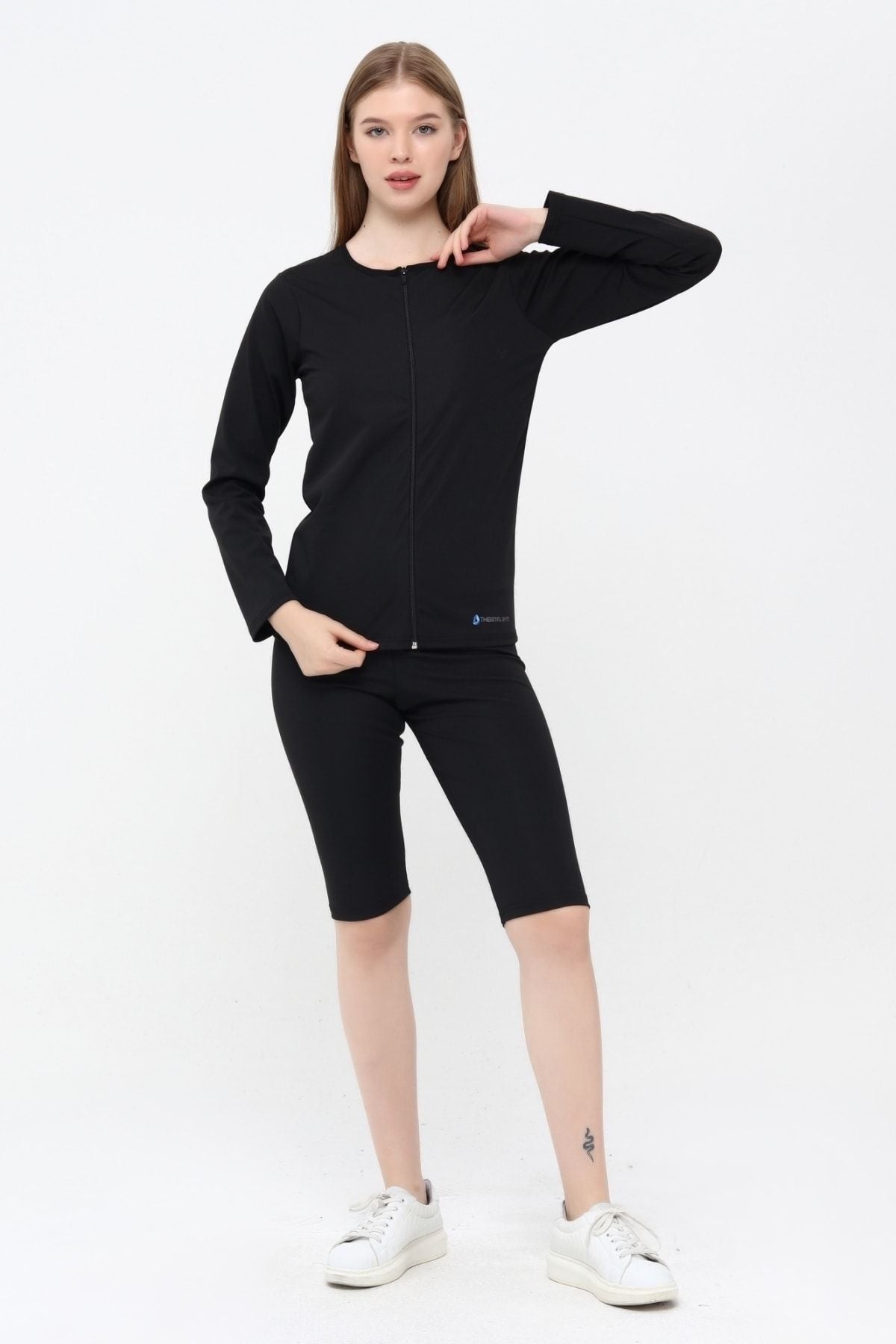 Sauna Fermuarlı Uzunkol Ve Premium Sauna Agraflı Şort Takım 2019