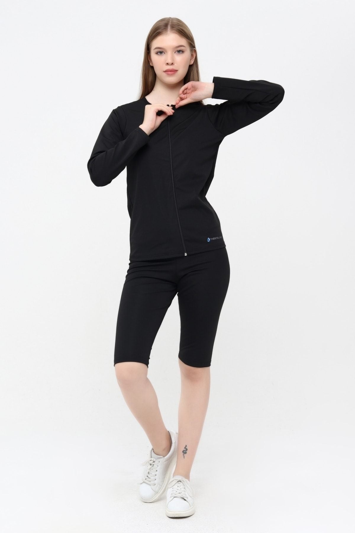 Sauna Fermuarlı Uzunkol Ve Premium Sauna Agraflı Şort Takım 2019