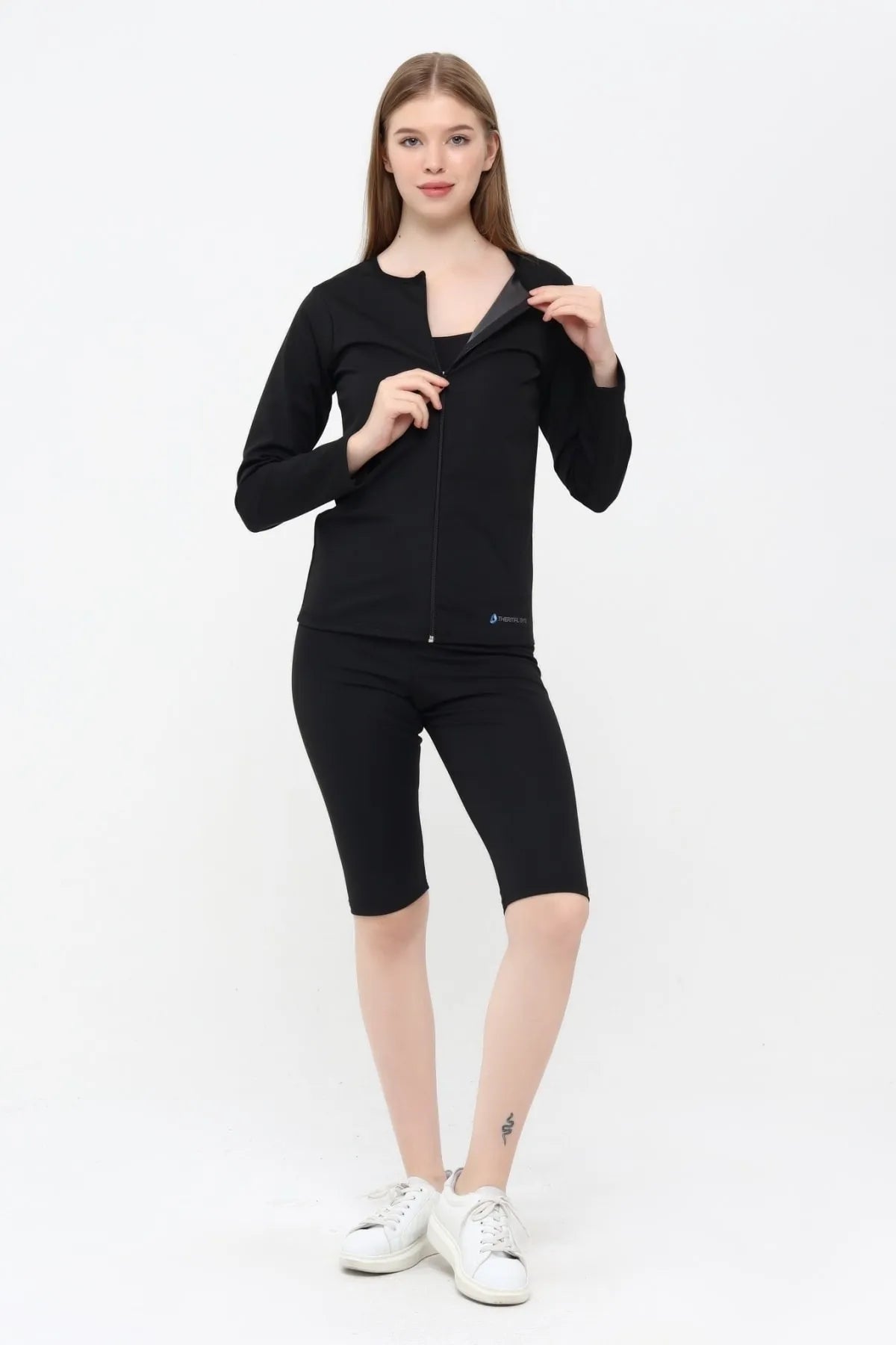 Sauna Fermuarlı Uzunkol Ve Premium Sauna Agraflı Şort Takım 2019