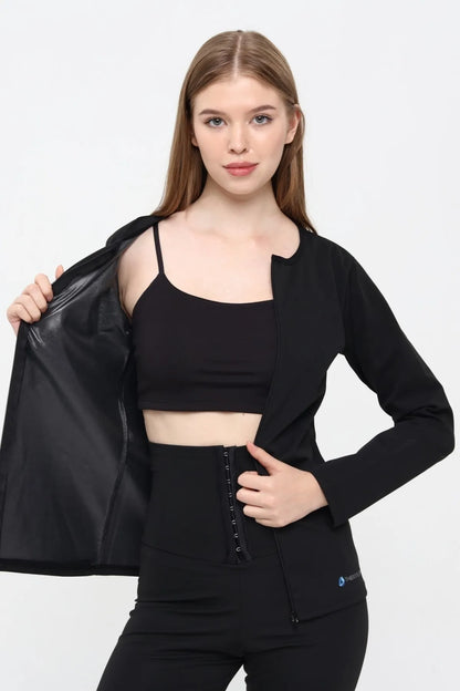 Sauna Fermuarlı Uzunkol Ve Premium Sauna Agraflı Şort Takım 2019