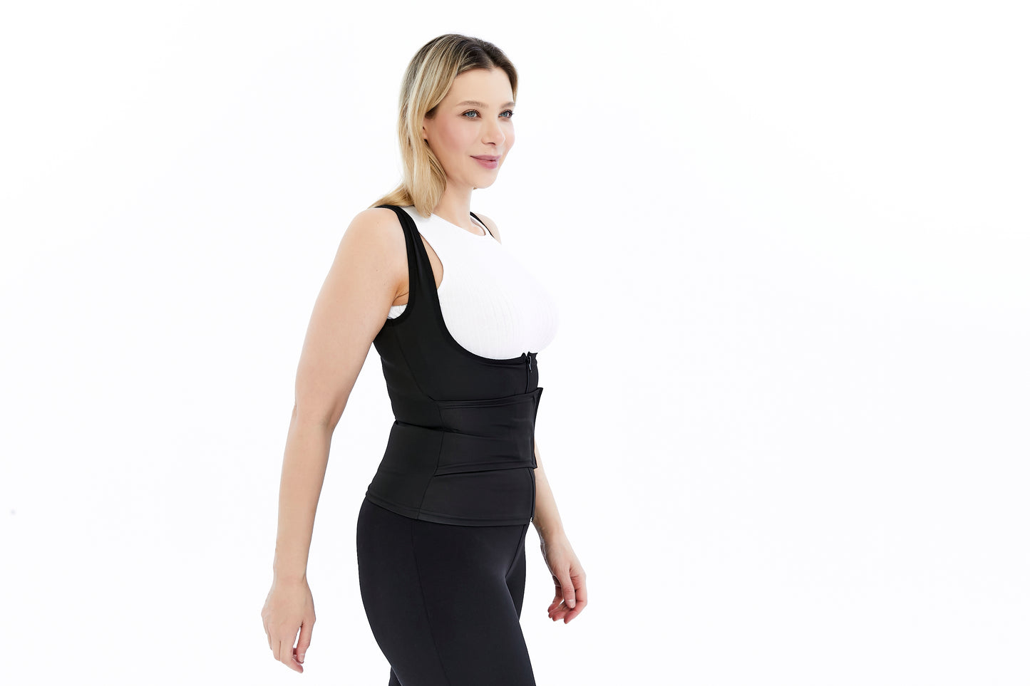 Terleterek Ödem Attıran Sıklaştırıcı Ve Toparlayıcı Askılı Termal Korse