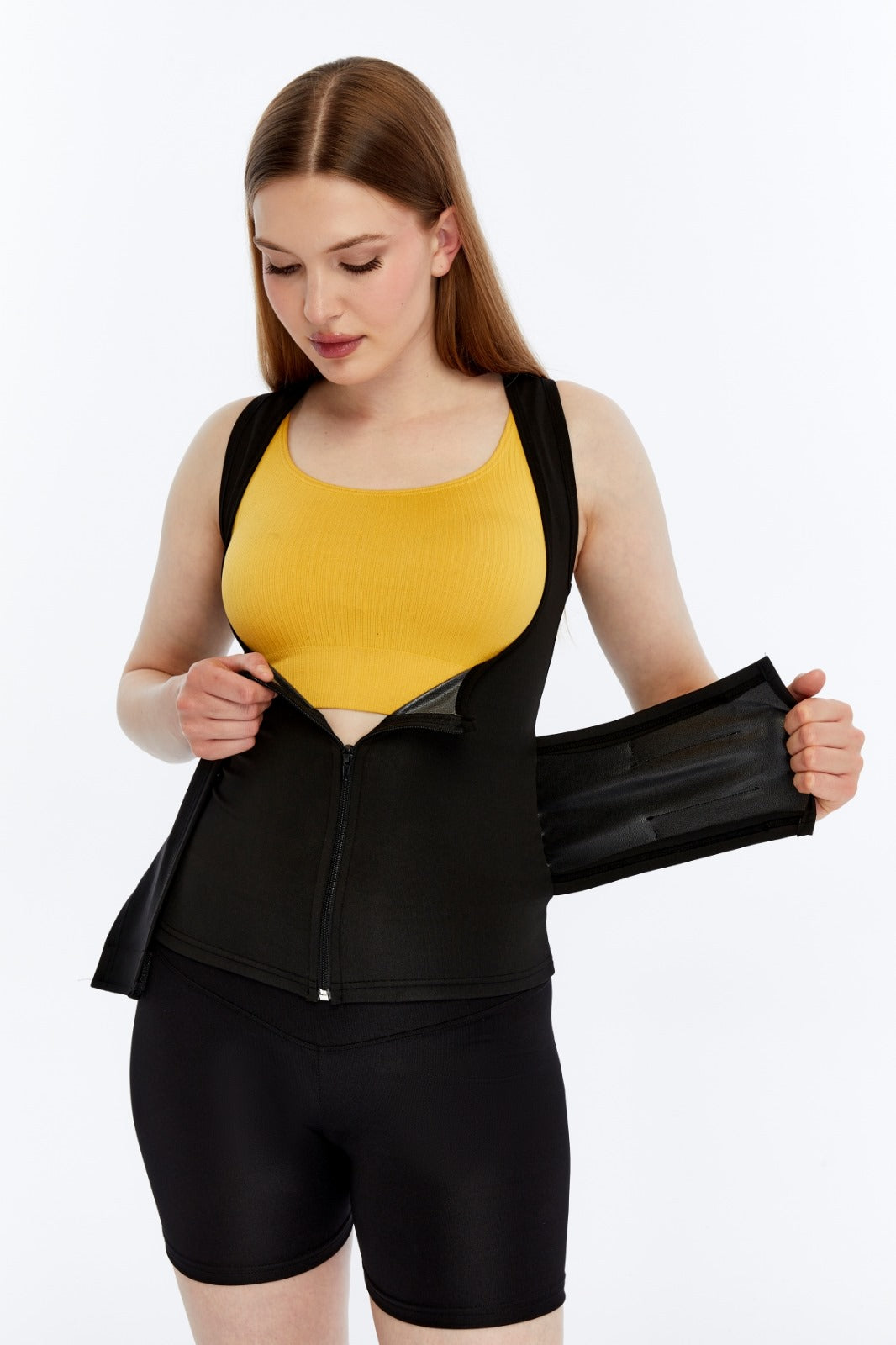 Terleterek Ödem Attıran Sıklaştırıcı Ve Toparlayıcı Askılı Termal Korse