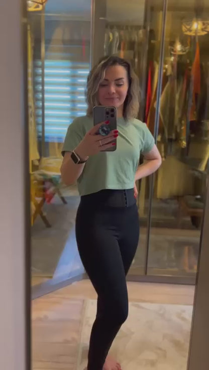 Thermal Giyim Premium Agraflı Sauna Termal Tayt – Yüksek Bel, Terletici ve Vücut Şekillendirici