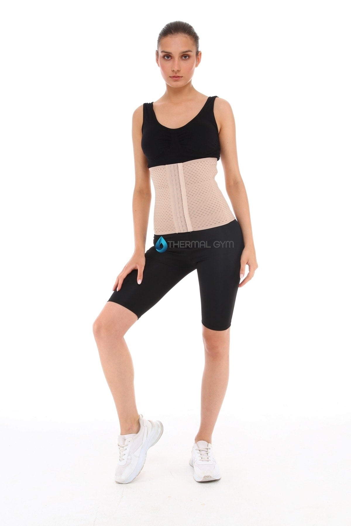 Kadın Ten Rengi Şekillendirici-Toparlayıcı Doğum Sonrası Korse 6038 – Lohusa, Delikli Esnek Tasarım