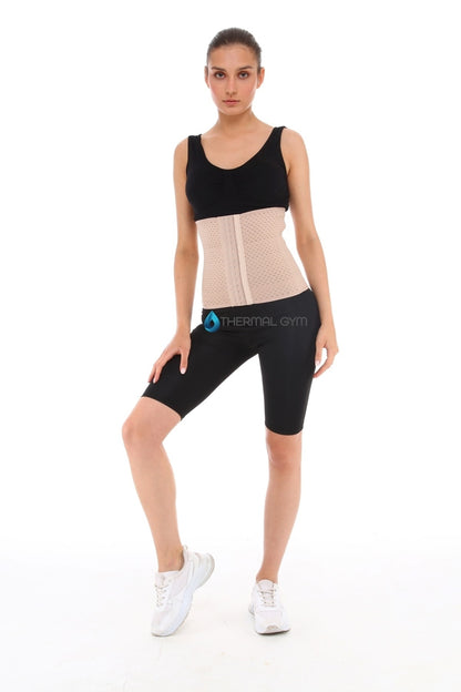 Kadın Ten Rengi Şekillendirici-Toparlayıcı Doğum Sonrası Korse 6038 – Lohusa, Delikli Esnek Tasarım