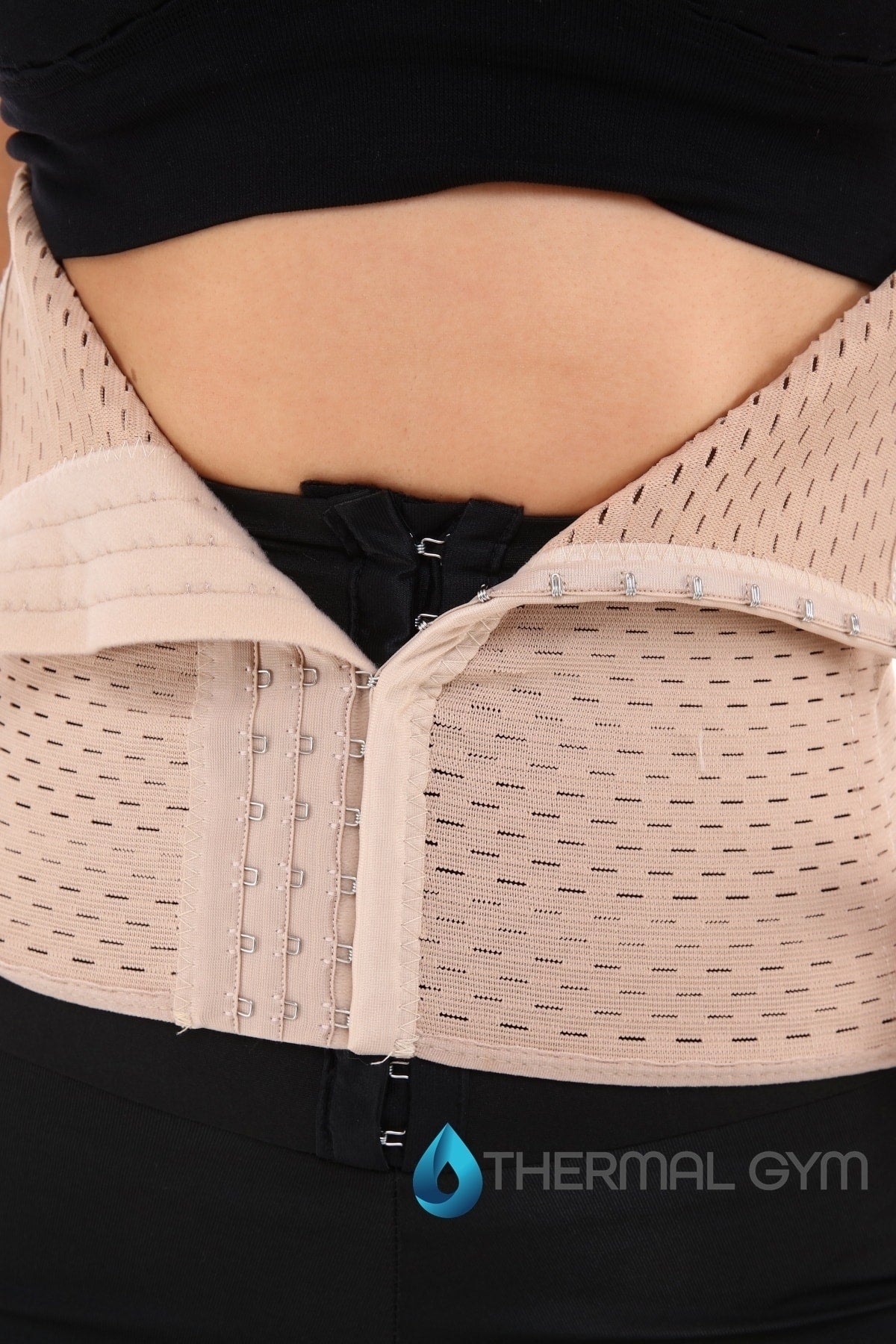 Kadın Ten Rengi Şekillendirici-Toparlayıcı Doğum Sonrası Korse 6038 – Lohusa, Delikli Esnek Tasarım