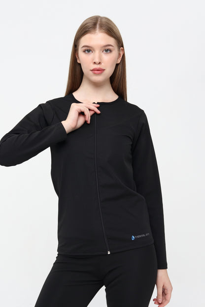 Thermal GYM Sauna Fermuarlı Uzun Kollu Body 1004 – Termal İncelme, Karın & Bel Toparlama