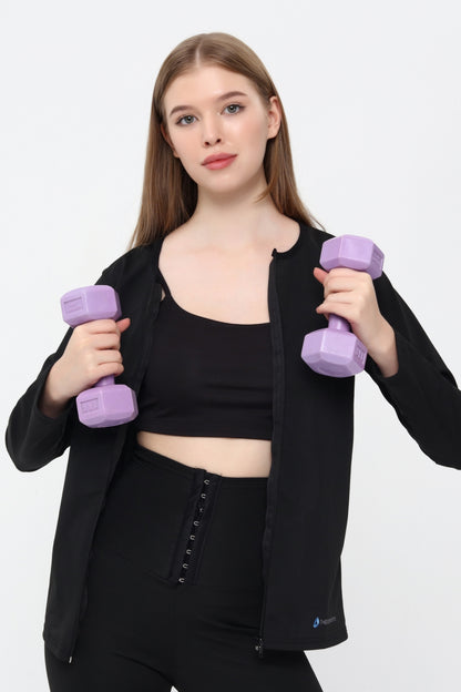 Thermal GYM Sauna Fermuarlı Uzun Kollu Body 1004 – Termal İncelme, Karın & Bel Toparlama