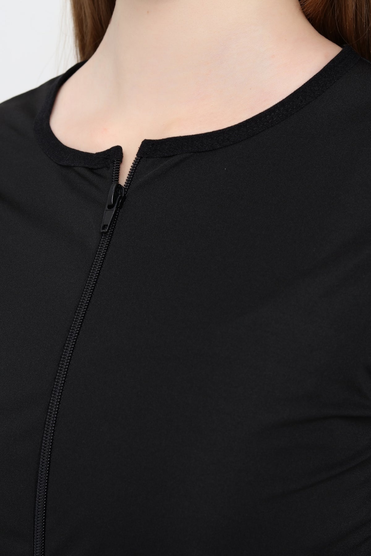 Thermal GYM Sauna Fermuarlı Uzun Kollu Body 1004 – Termal İncelme, Karın & Bel Toparlama