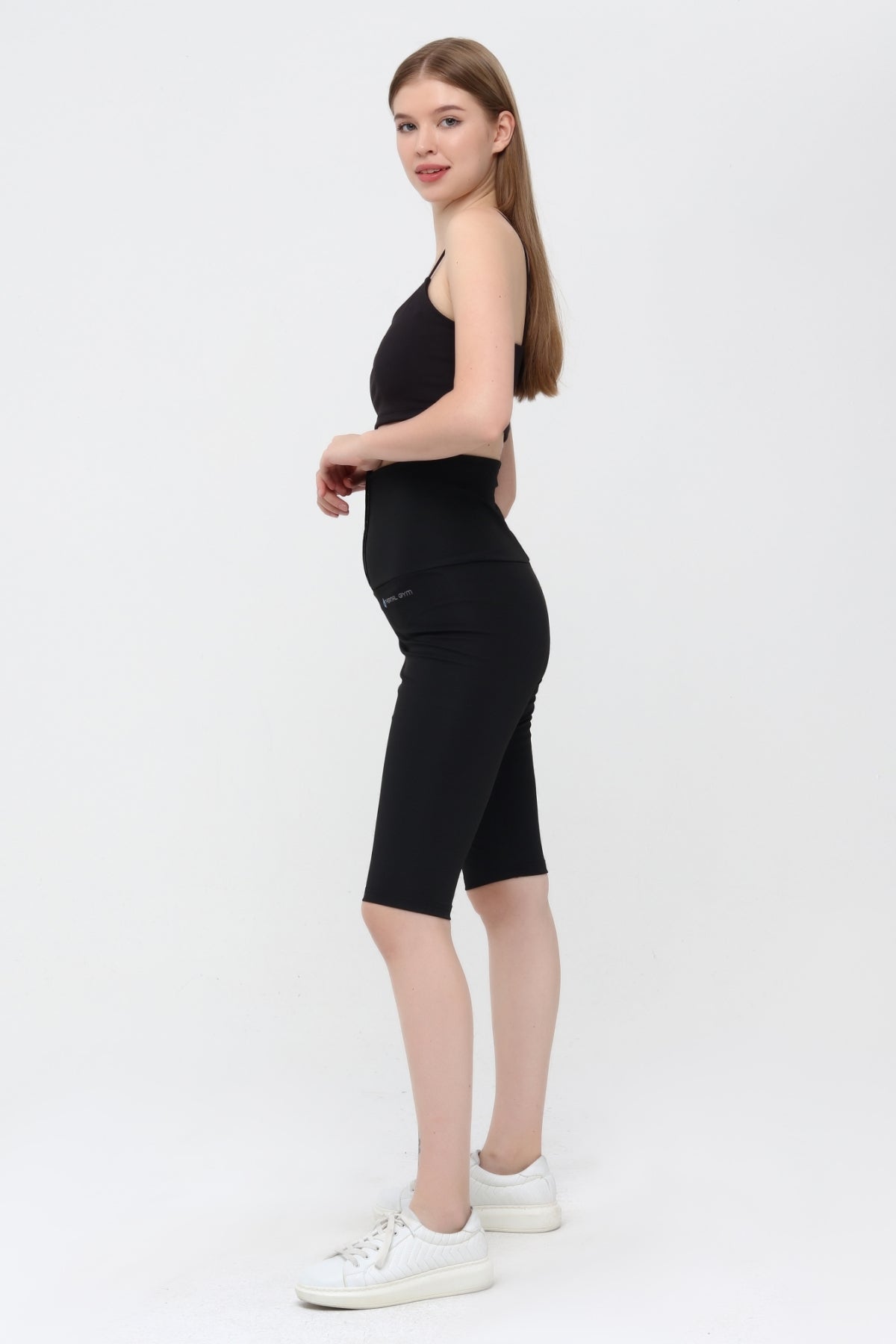 Agraflı Sauna Şort 1006 – Termal İncelten & Terletici Yüksek Bel Şort