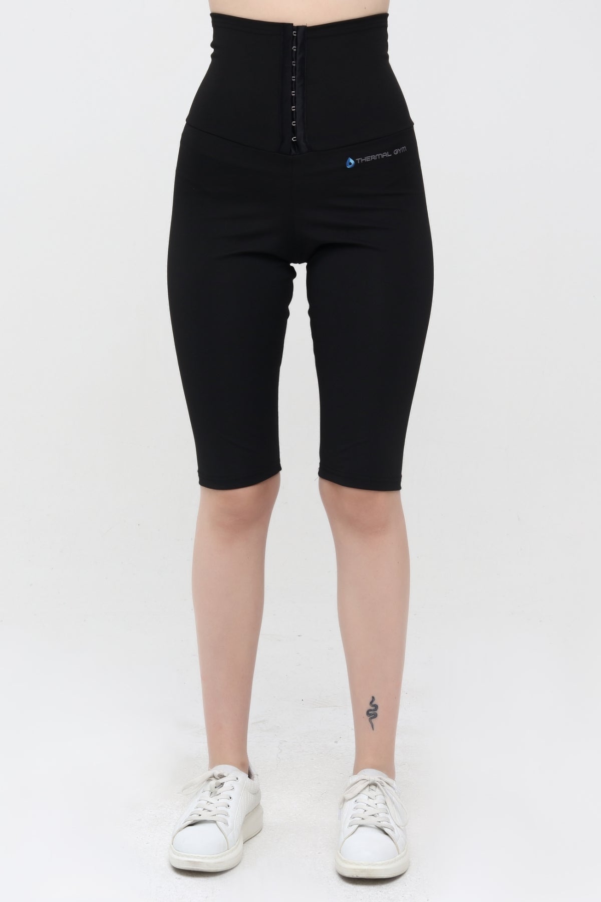 Agraflı Sauna Şort 1006 – Termal İncelten & Terletici Yüksek Bel Şort