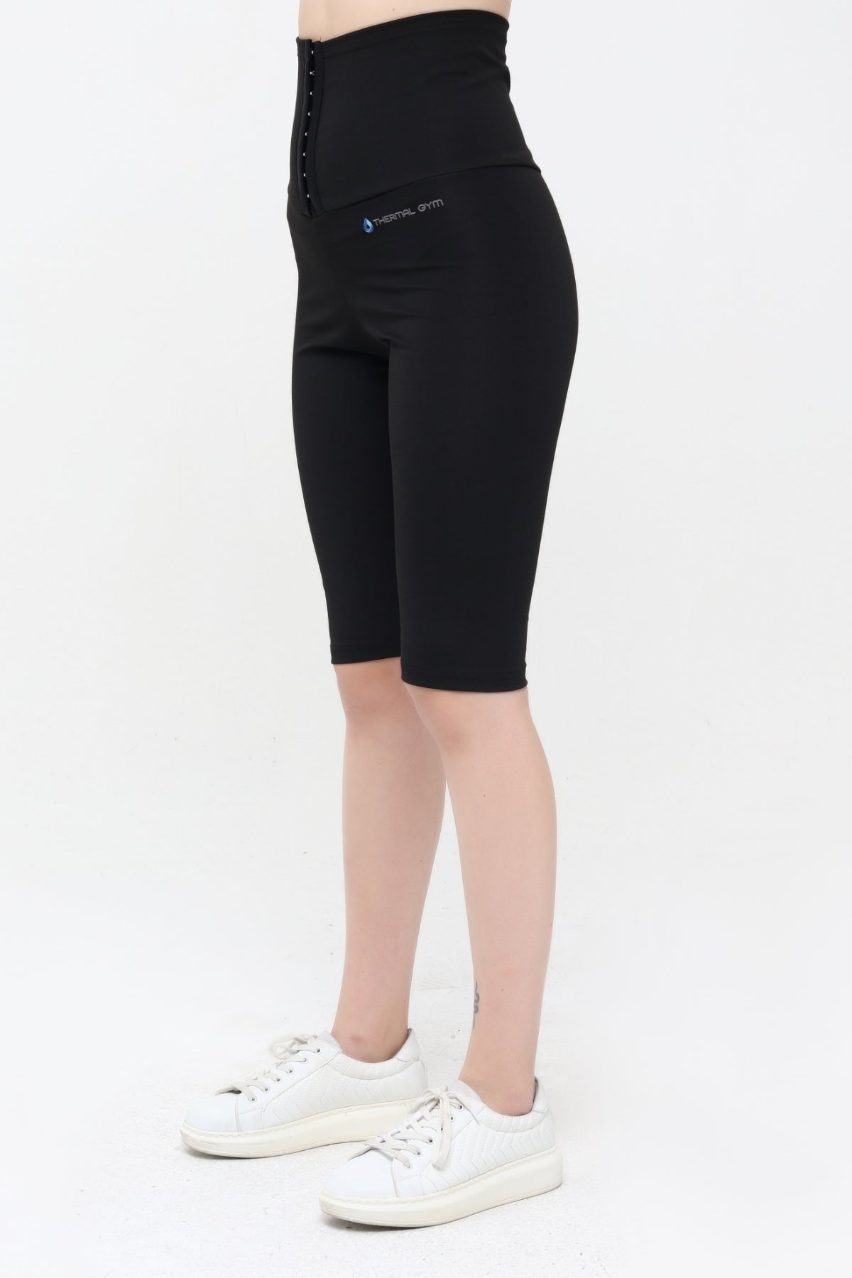 Agraflı Sauna Şort 1006 – Termal İncelten & Terletici Yüksek Bel Şort
