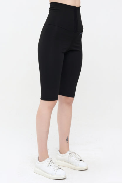 Agraflı Sauna Şort 1006 – Termal İncelten & Terletici Yüksek Bel Şort